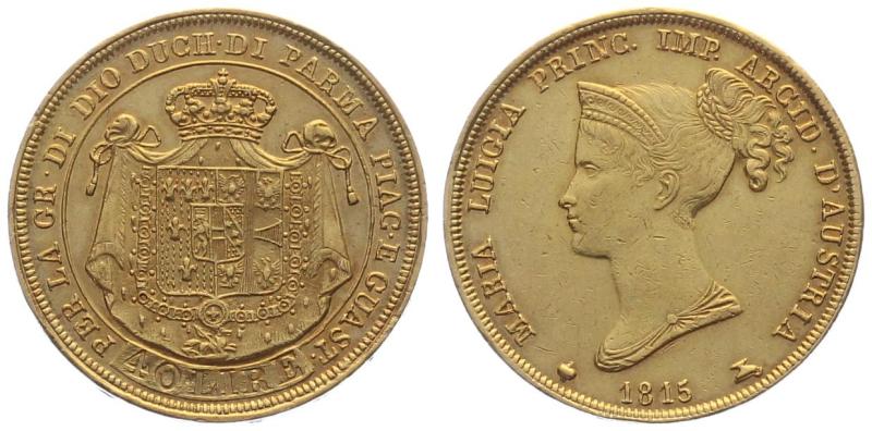 Italien, Parma, Marie Louise von Habsburg-Lothringen, 40 Lire 1815
